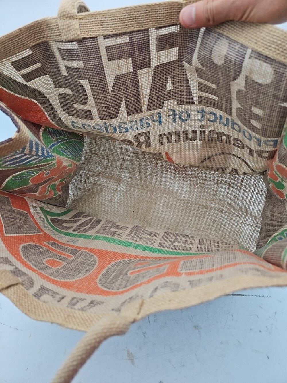 Trader Joe's Jute Coffee Beans Tote Bag - Picture 5 of 5